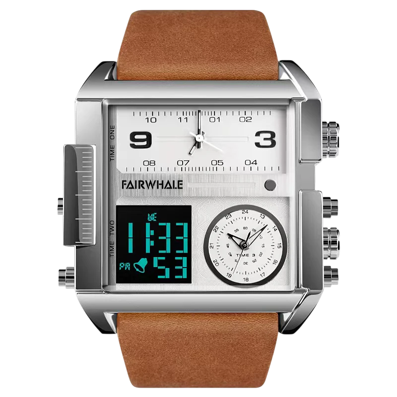Mark Fairwhale FW-4270 MILITRAX - Men's Square Military Chronograph Watch