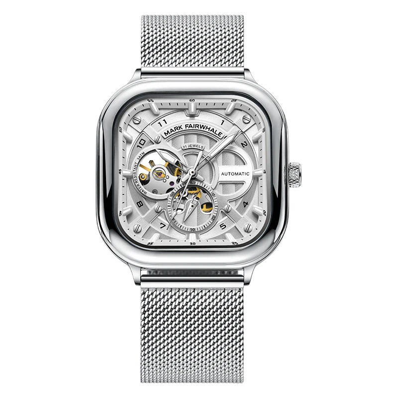Mark Fairwhale FW-6014 STEELVOR - Men's Automatic Mechanical Stainless Steel Watch