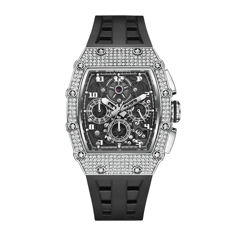 Fairwhale FW-5069 Frostline Chronograph Watch - Full Diamond Chronograph Luxury