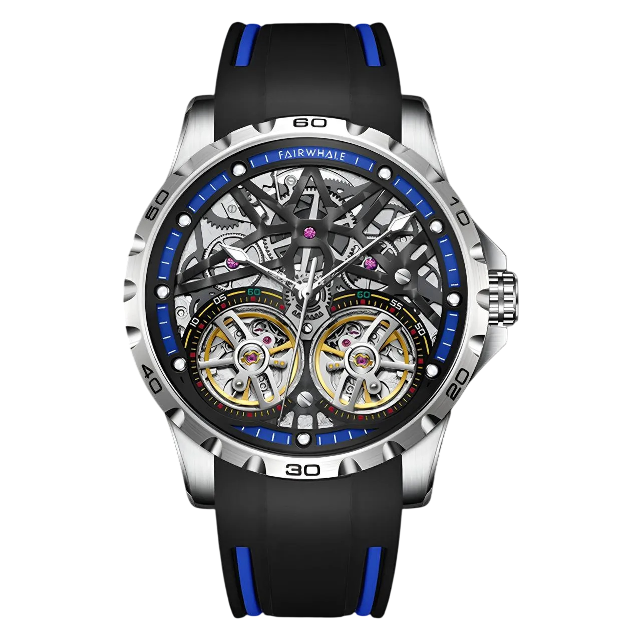 Mark Fairwhale FW-6210 DUALVEX - Men's Dual Tourbillon Skeleton Automatic Watch
