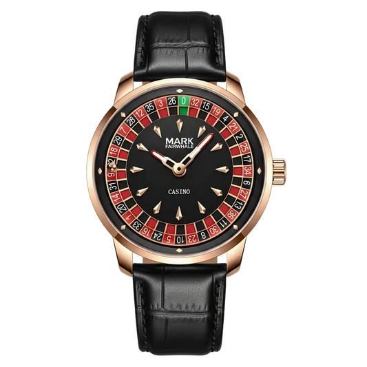 Mark Fairwhale FW-5031B ROULEX - Men's Quartz Watch Roulette Leather Strap Limited Edition