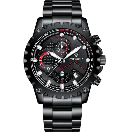 Mark Fairwhale FW-5390 Men's Chronograph - Leather strap Watch Luminous