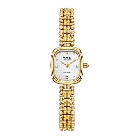 Mark Fairwhale FW-3060 LUMEA - Women's Luxury Gold Rectangle Watch