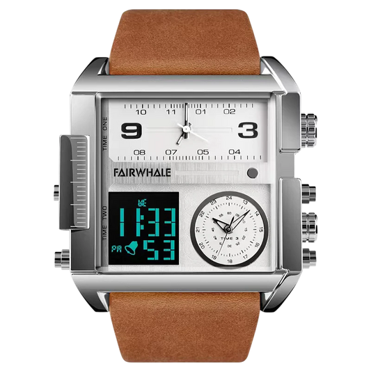 Mark Fairwhale FW-4270 MILITRAX - Men's Square Military Chronograph Watch