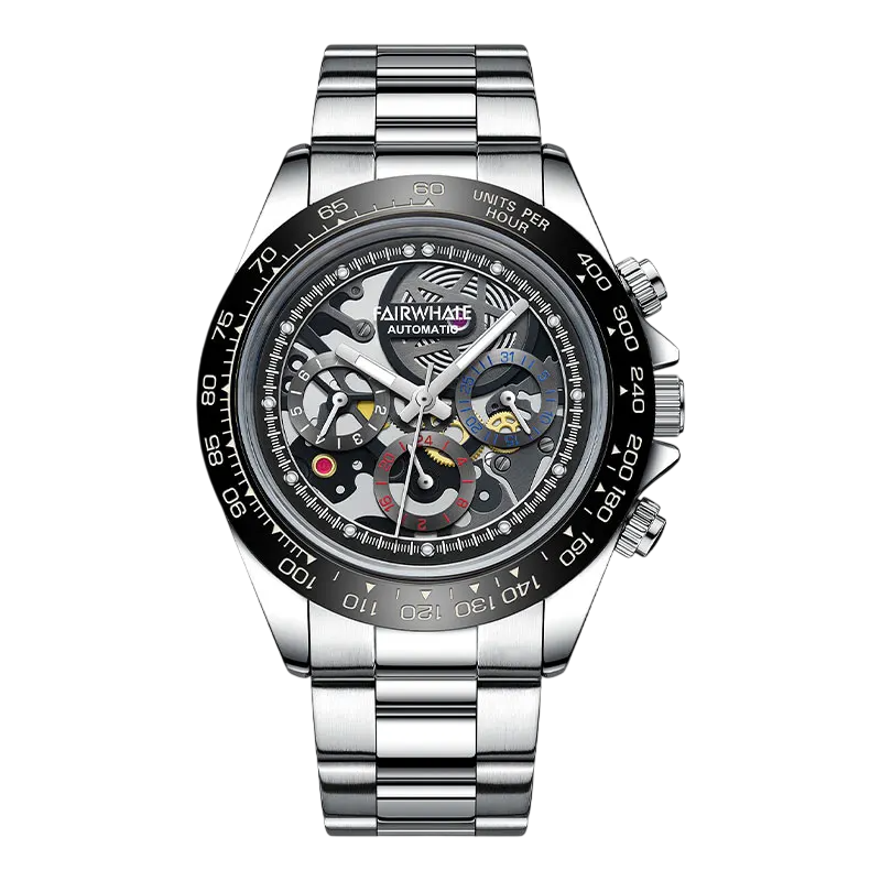 Mark Fairwhale FW-6970 STEELVOR - Men's Stainless Steel Skeleton Automatic Watch