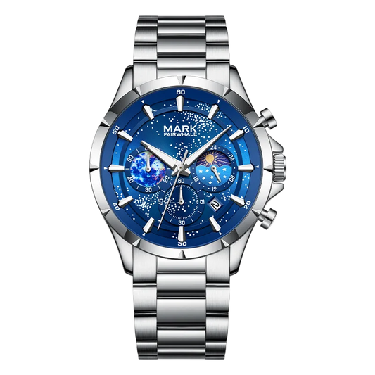 Mark Fairwhale FW-5870 ASTRIX - Men's Starry Sky Chronograph Watch - Celestial Design