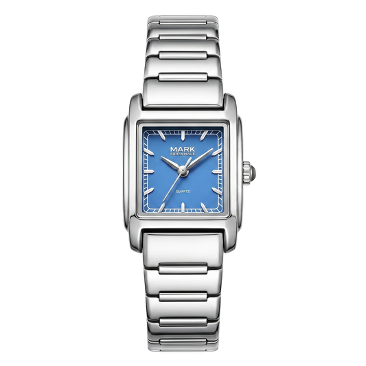 MARK FAIRWHALE FW-3001 Fashion Quartz Watch - Elegant Blue Dial