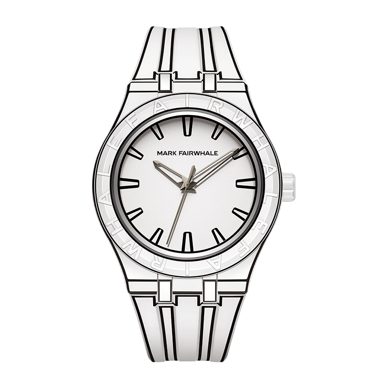 Mark Fairwhale FW-5110 2D SKETCH Watch - Minimalist Black & White Design