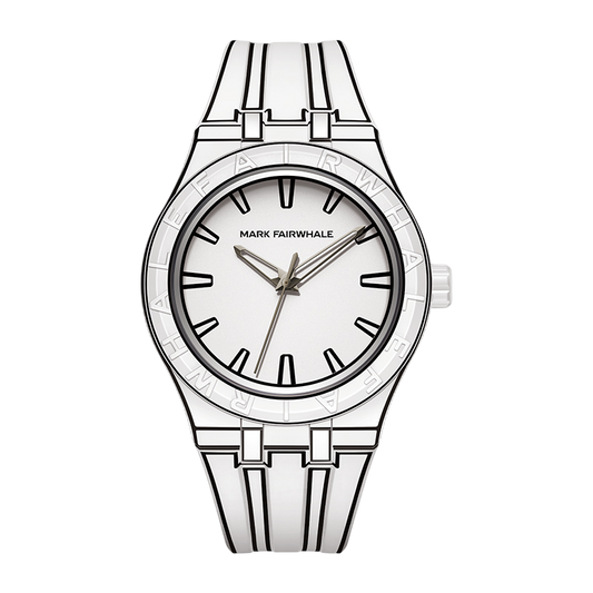 Mark Fairwhale FW-5110 2D SKETCH Watch - Minimalist Black & White Design