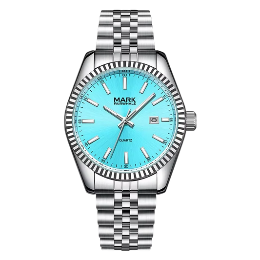 Mark Fairwhale FW-5017 VELUXOR - Men's Luxury Quartz Watch with Auto Date & Stainless Steel Case