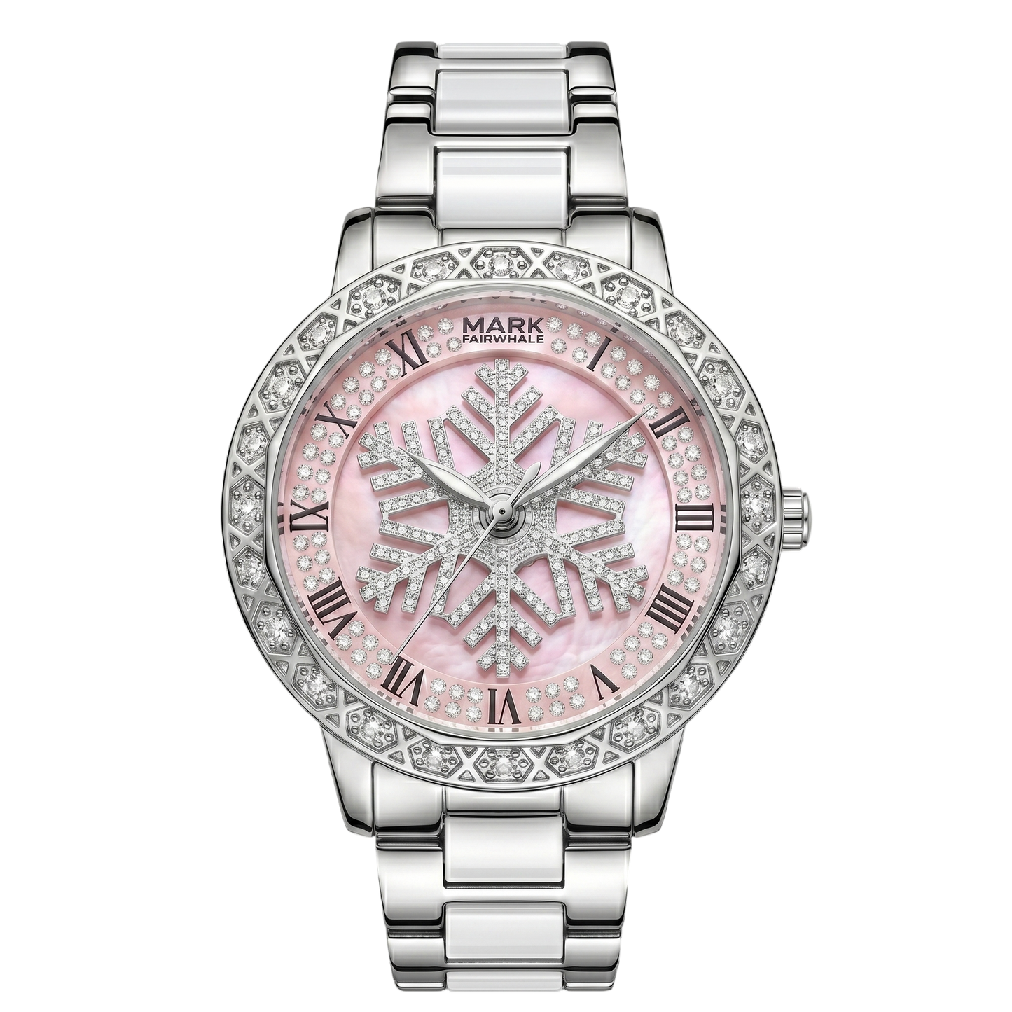 MARK FAIRWHALE FW-3890 Snowflake Ladies Quartz Watch - Diamond Bezel