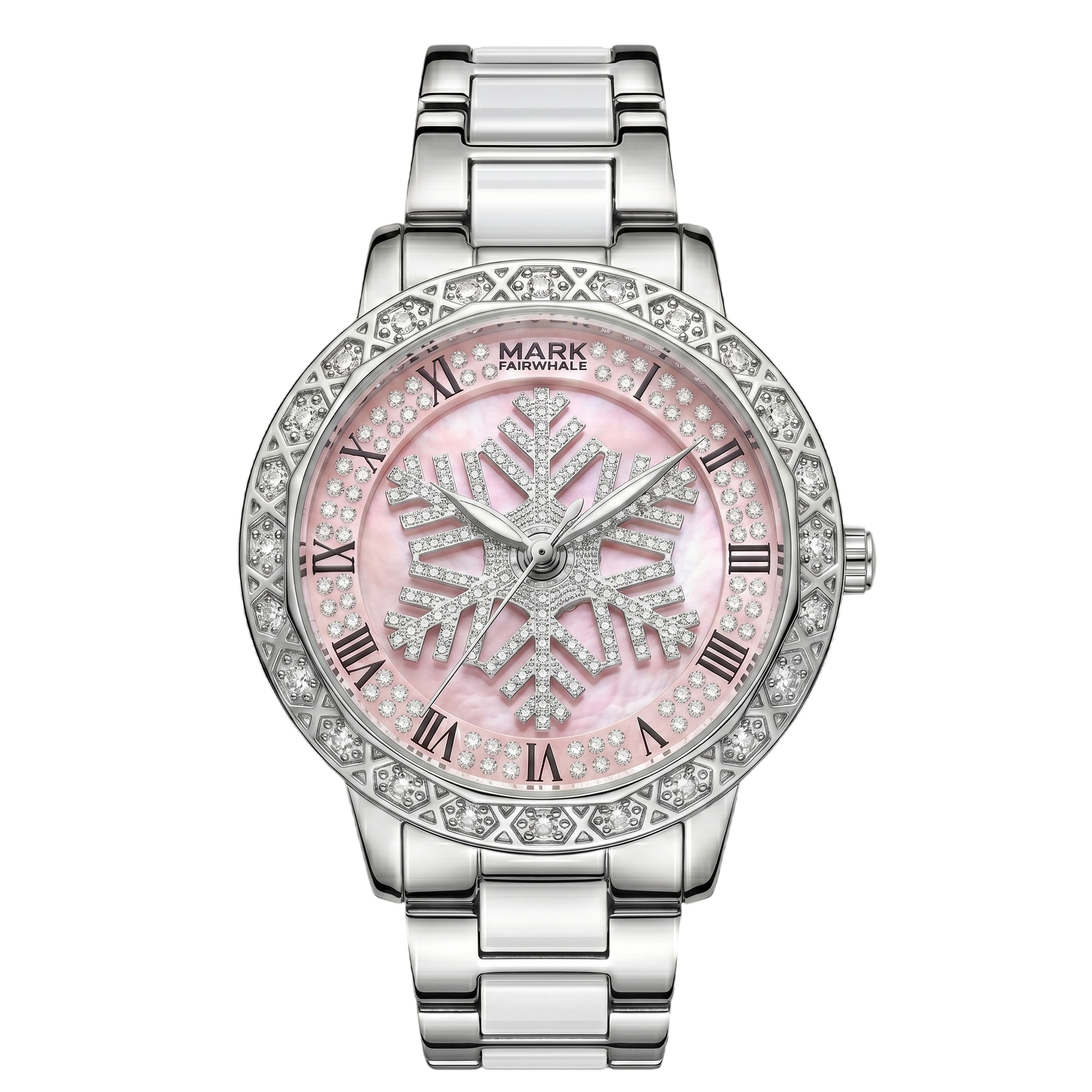 MARK FAIRWHALE FW-3890 Snowflake Ladies Quartz Watch - Diamond Bezel