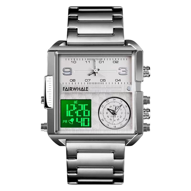 Mark Fairwhale FW-4270 RECTVOR - Men's Rectangular Chronograph Quartz Watch - Chronograph Quartz Watch