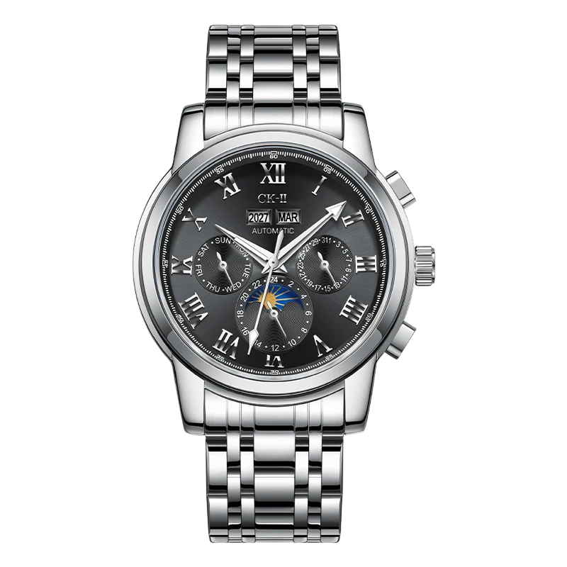 Mark Fairwhale FW-6018 LUNEVAR - Men's Automatic Moon Phase Elegance Watch