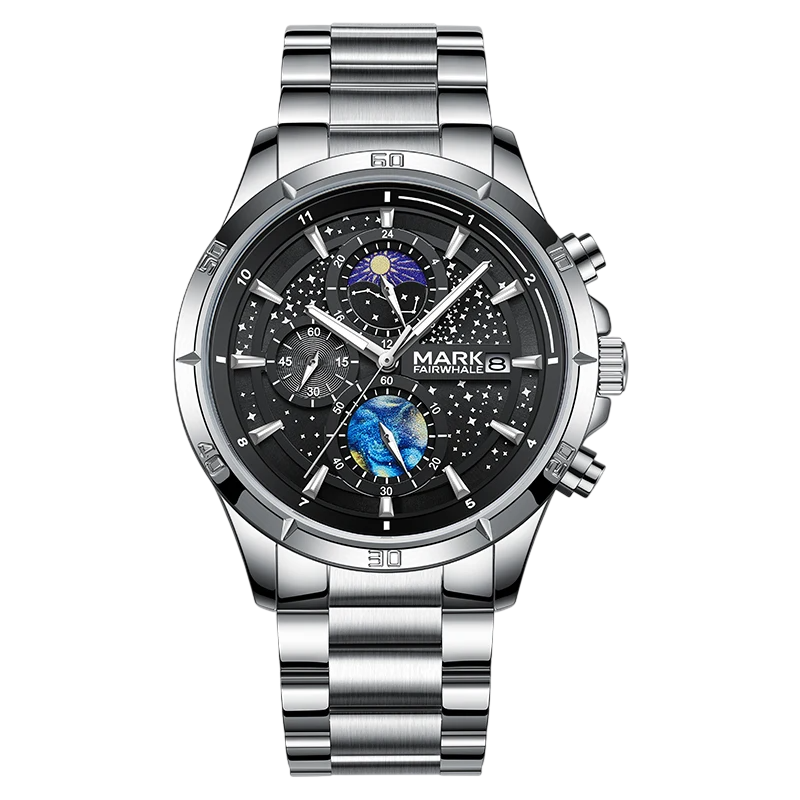Mark Fairwhale FW-5022 VELTRONIX - Men's Luxury Chronograph Watch with Stainless Steel Strap