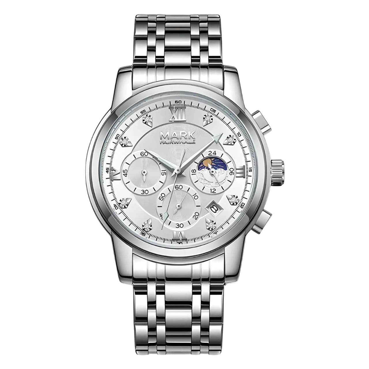 Mark Fairwhale 5180 TRINOMA - Men's Stainless Steel Business Quartz Watch