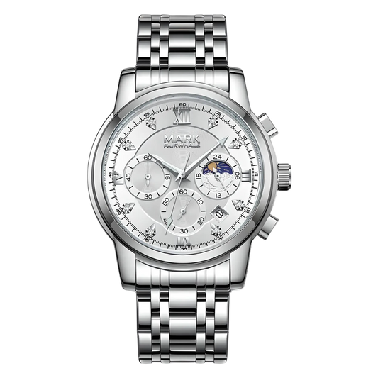 Mark Fairwhale 5180 TRINOMA - Men's Stainless Steel Business Quartz Watch