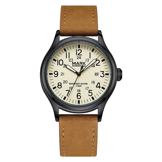 Mark Fairwhale FW-5079 BRAVEROX - Men's Waterproof Brown Leather Watch