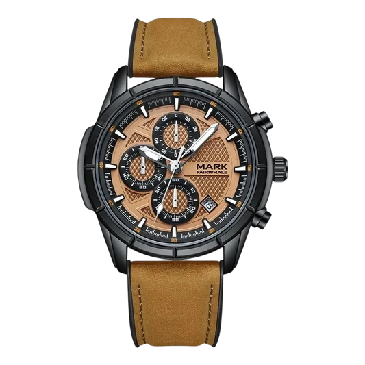 Mark Fairwhale FW-5024 NOVANTOR - Quartz Chronograph Watch with Leather Strap