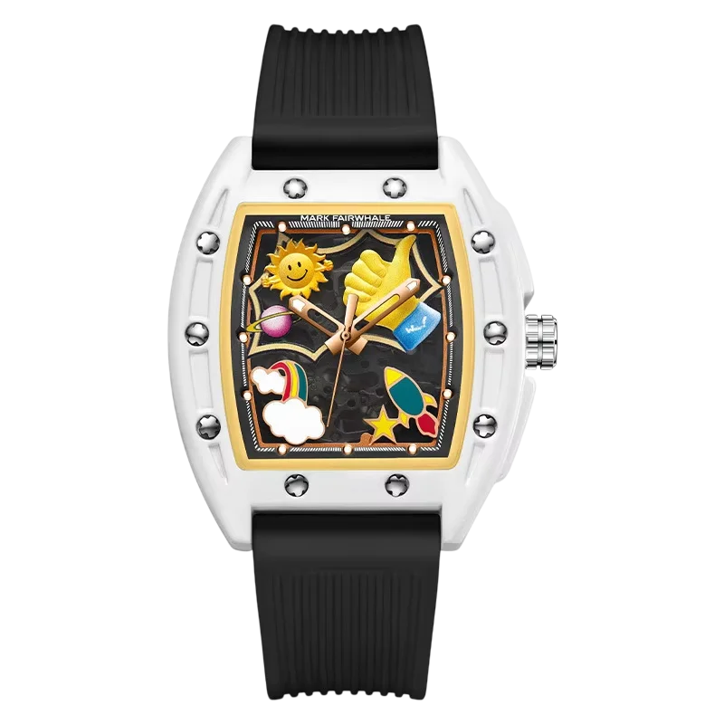 Mark Fairwhale FW-6930 GRAFFYRON - Men's Skeleton Automatic Street Art Watch