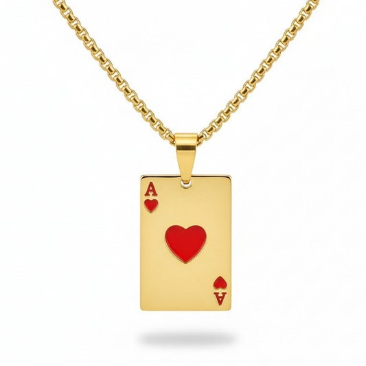 Ace of Hearts Classic Pendant Necklace